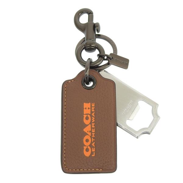 COACH（コーチ） キーホルダー キーリング 栓抜き レザー ブラウン