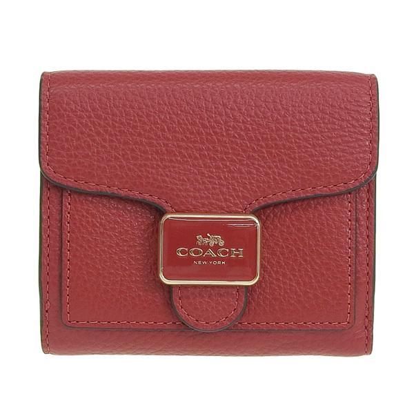 COACH（コーチ） 財布 折財布 二つ折り 財布 レザー レッド レディース