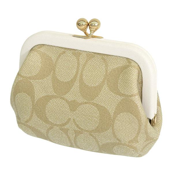COACH（コーチ） コインケース 小物 ライトカーキ アイボリー 