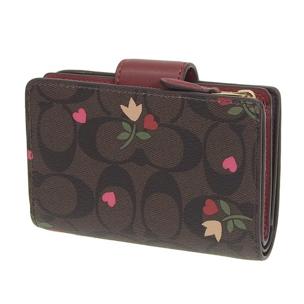 COACH（コーチ） 財布 折財布 二つ折り 財布 ブラウンマルチ