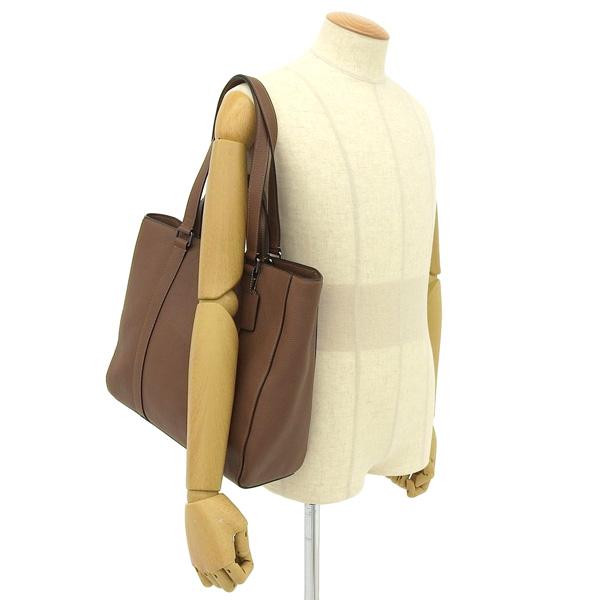COACH ハドソン トートバッグ オールレザー A4可 ブラウン チャーム付き COACH（コーチ） トートバッグ メンズ アウトレット ハドソン ダブル
