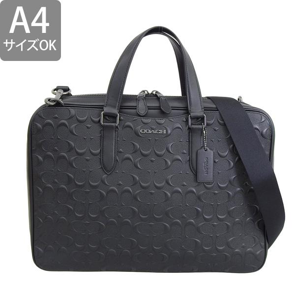 コーチ ブリーフケース ビジネスバッグ メンズ アウトレット レザー ブラック C8171QBBK COACH A4対応｜riverall-men｜02