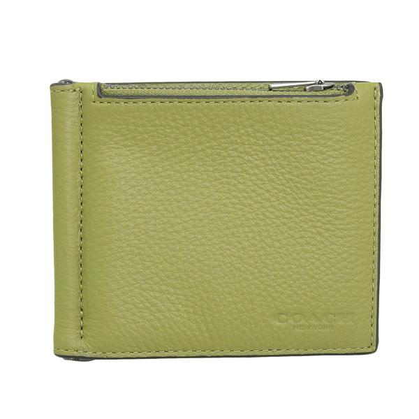 28 新品 COACH コーチ　折り財布　グリーン 二つ折り財布 COACH柄 ファッション COACH コーチ 折り財布 グリーン 緑色 二つ折り財布