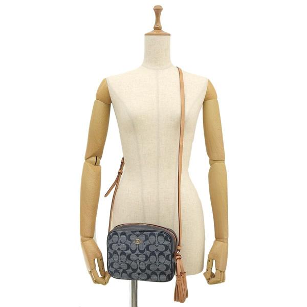 【美品】コーチ ショルダーバッグ カメラバッグ C8666 デニム シグネチャー COACH（コーチ） COACH DENIM SIGNATURE CHAMBRAY MINI CAMERA BAG