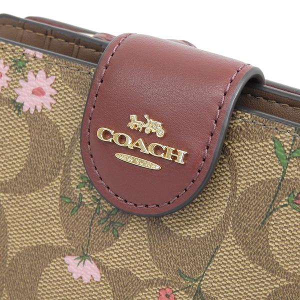 COACH コーチ 財布 折財布 二つ折り カーキマルチ レディース
