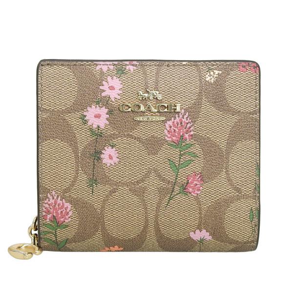 COACH（コーチ） 財布 折財布 二つ折り カーキマルチ レディース c8734