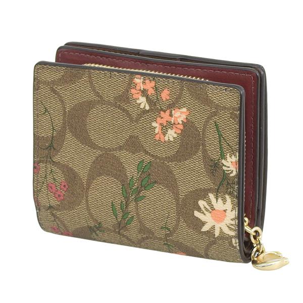 COACH（コーチ） 財布 折財布 二つ折り カーキマルチ レディース c8734
