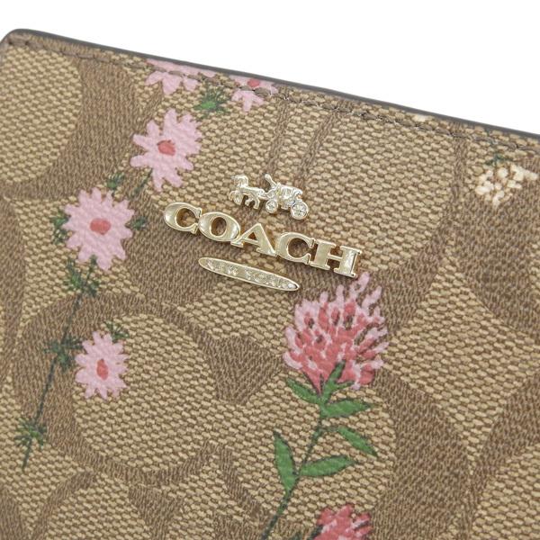 COACH（コーチ） 財布 折財布 二つ折り カーキマルチ レディース c8734