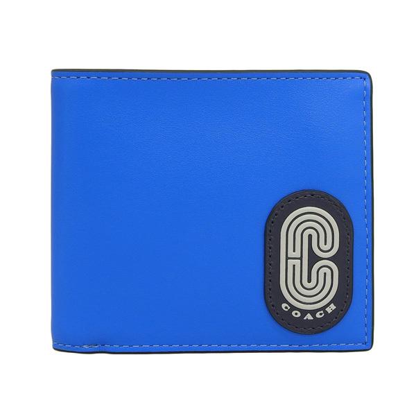 COACH（コーチ） 財布 二つ折り レザー ブルー メンズ ca002