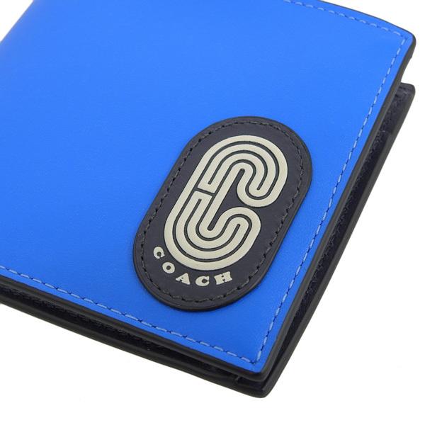 COACH（コーチ） 財布 二つ折り レザー ブルー メンズ ca002