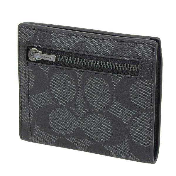 COACH（コーチ） 財布 二つ折り チャコール メンズ ca021 アウトレット