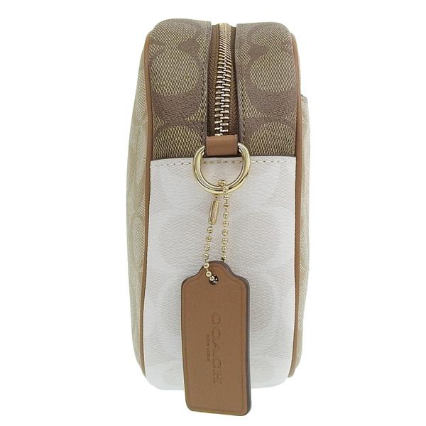 超美品 COACH コーチ ショルダーバッグ シグネチャー CA172 ライトカーキ×チョークマルチ【金具色】ライトゴールド PVCコーティングキャンバス×レザー レディース ジェイミー カメラ バッグ B2261-CA172【本物保証】 コーチ COACH COACH コーチ アウトレット ショルダーバッグ CA172