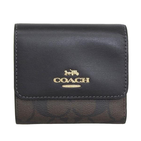 COACH コーチ 財布 レディース 三つ折り 折財布 アウトレット ブラウン