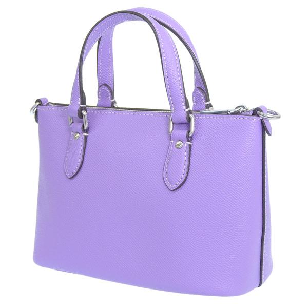 Coach コーチ　ショルダーバッグ　ハンド　パープル COACH コーチ ショルダーバッグ ポーチ付き ロゴ PVC レザー 紫