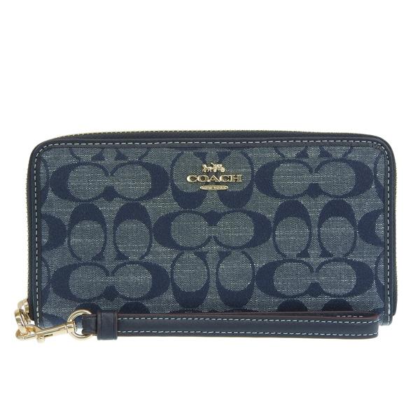 COACH（コーチ） 財布 レディース 長財布 アウトレット シャンブレー