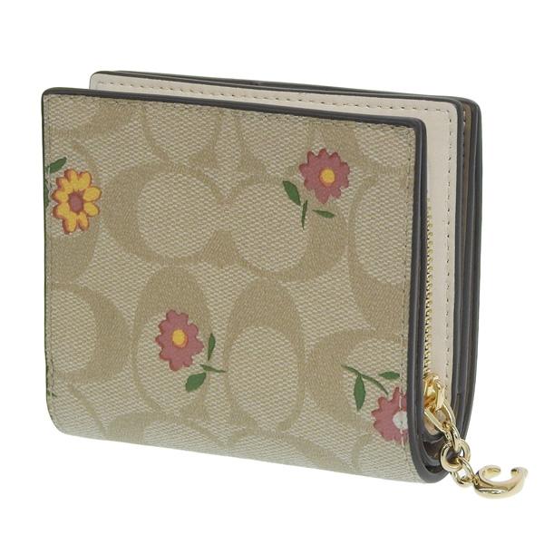 COACH（コーチ） 財布 レディース 二つ折り財布 アウトレット ベージュ