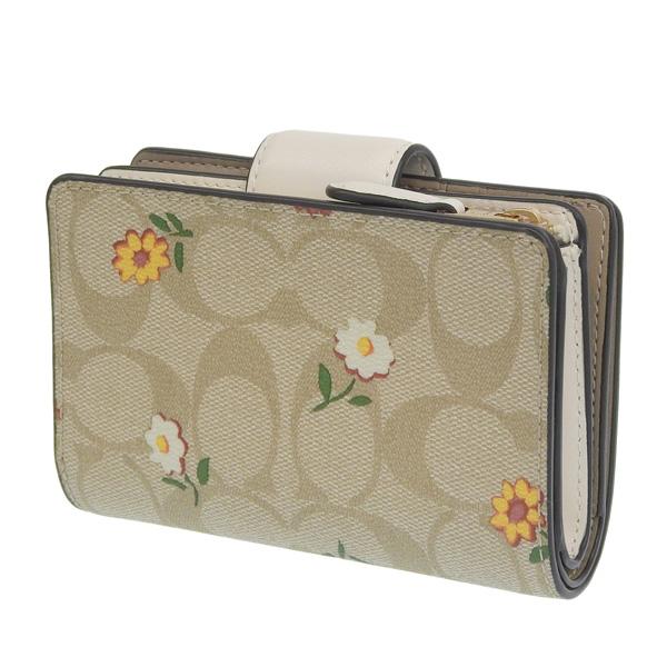 COACH（コーチ） 財布 レディース 二つ折り財布 アウトレット ベージュ