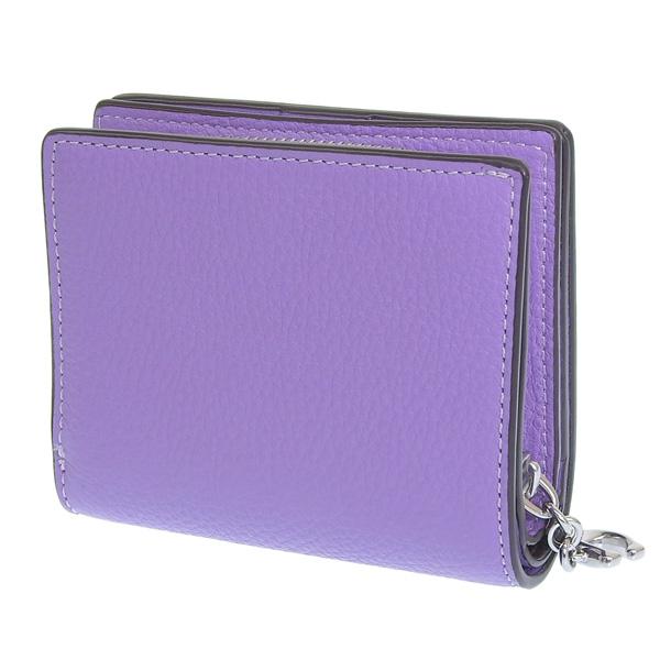 未使用✨コーチ 折 財布 ウォレット レザー ゴールド ロゴ パープル 紫 COACH（コーチ） 財布 レディース 二つ折り財布 アウトレット レザー