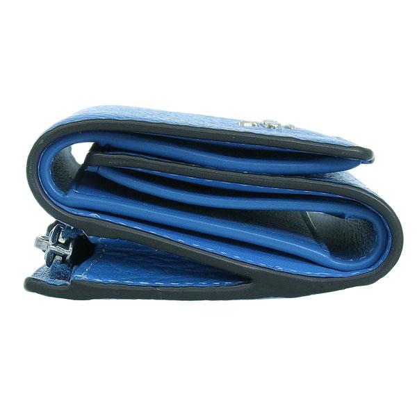 COACH 折り財布 新品 ブルー お札入れ 小銭入れ 新作 在庫わずか COACH（コーチ） COACH CBO77 ペブル レザー スナップ スモール