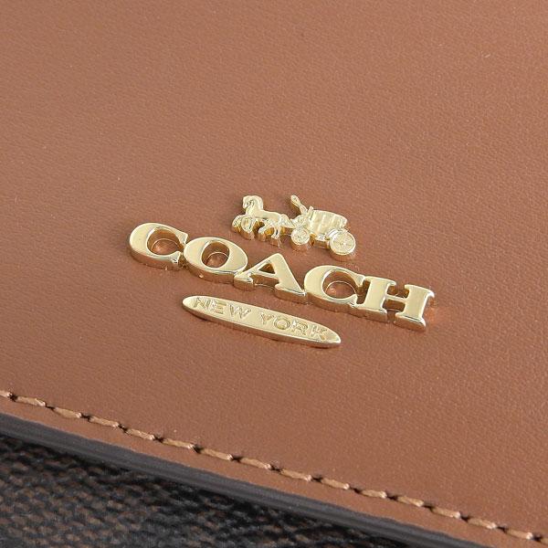 COACH（コーチ） 財布 レディース 三つ折り財布 アウトレット ブラウン