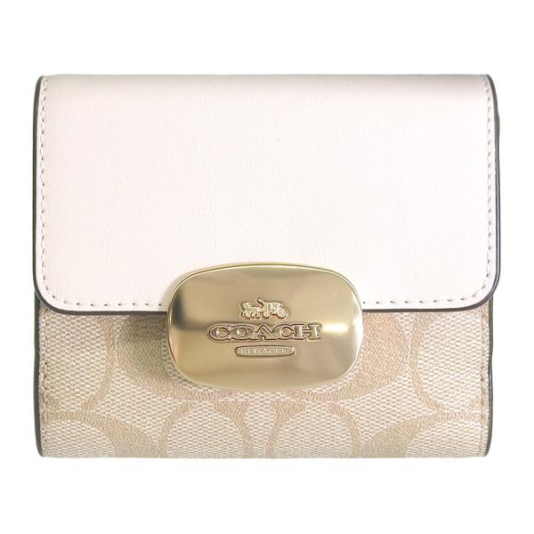 COACH（コーチ） 財布 レディース 二つ折り財布 アウトレット ベージュ