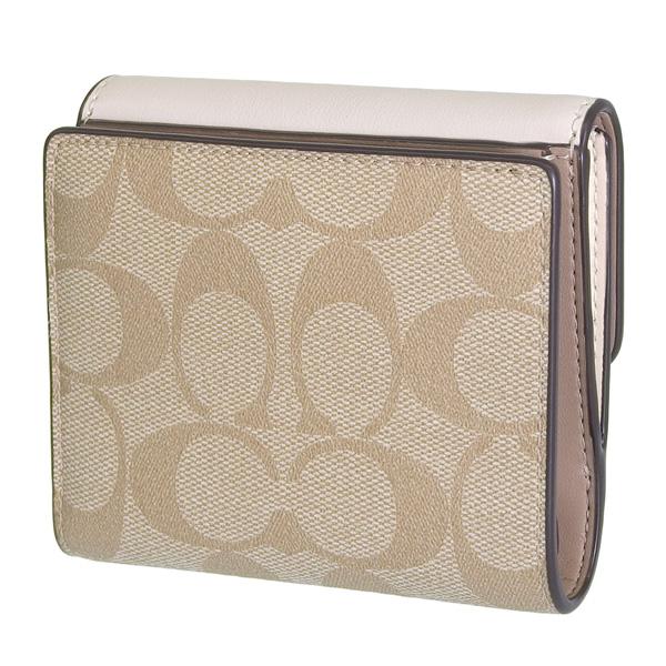 COACH（コーチ） 財布 レディース 二つ折り財布 アウトレット ベージュ