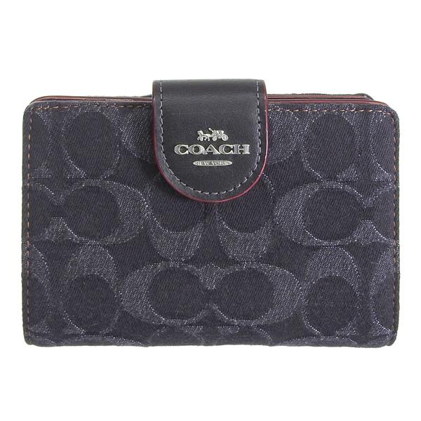 COACH（コーチ） 財布 レディース 二つ折り財布 アウトレット ブラック