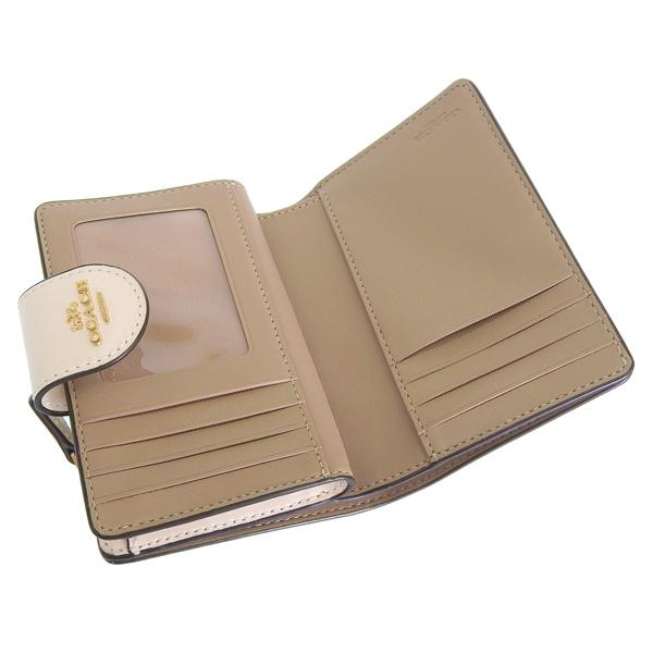 COACH（コーチ） 財布 レディース 二つ折り財布 アウトレット ベージュ