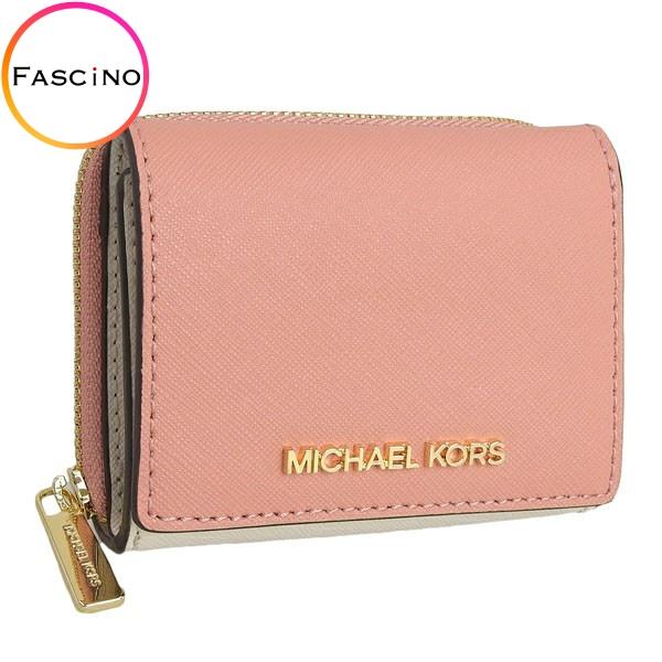 芸能人愛用 ピンク 折り財布 マイケルコース KORS MICHAEL ★新品 - 折り財布