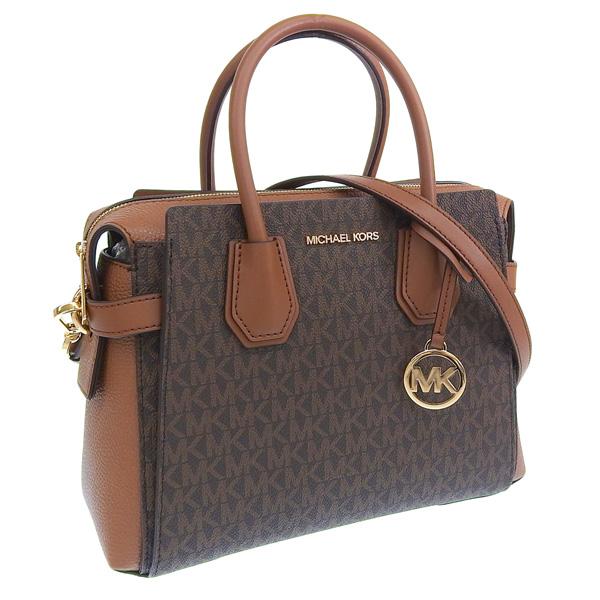 マイケルコース ハンドバッグ ショルダーバッグ 2WAYバッグ MKロゴ 茶 MICHAEL KORS（マイケルコース） ハンドバッグ ショルダーバッグ 2WAY