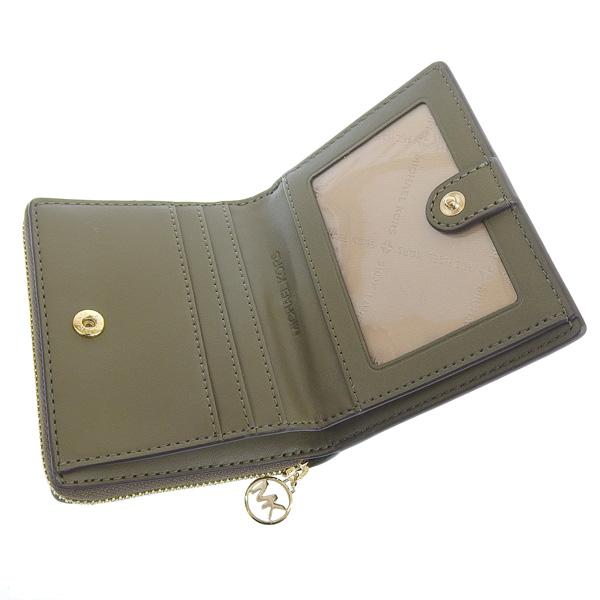 新品・未使用　マイケルコース 二つ折り財布 レディース　アウトレット品 オリーブ MICHAEL KORS（マイケルコース） 財布 レディース 二つ折り財布