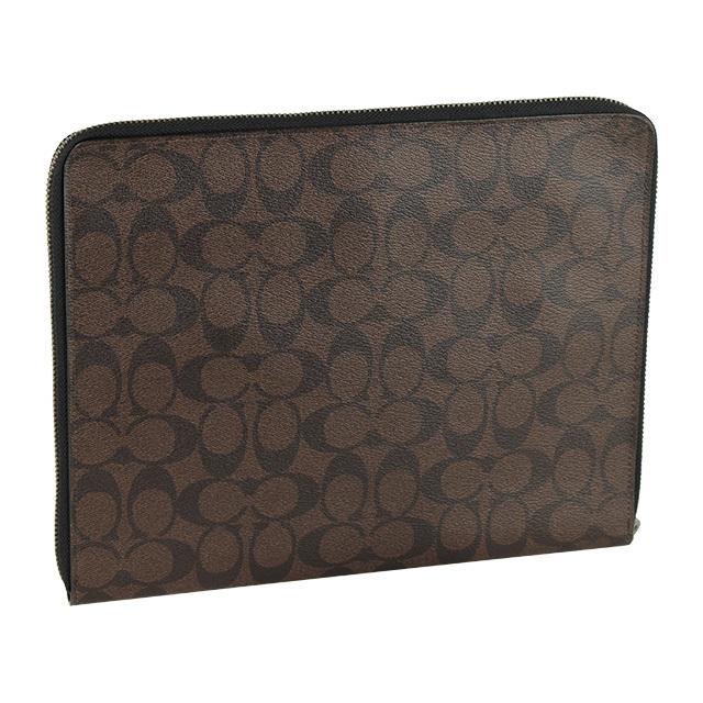 ✨美品✨COACH クラッチバッグ セカンドバッグ シグネチャー PVC 茶色 COACH（コーチ） セカンドバッグ クラッチバッグ メンズ シグネチャー