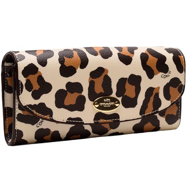 【COACH☆冬新作】完売品！ラスト1点！新品！入手困難！折り財布　レオパード COACH（コーチ） 財布 コーティングキャンバス アニマル レオパード