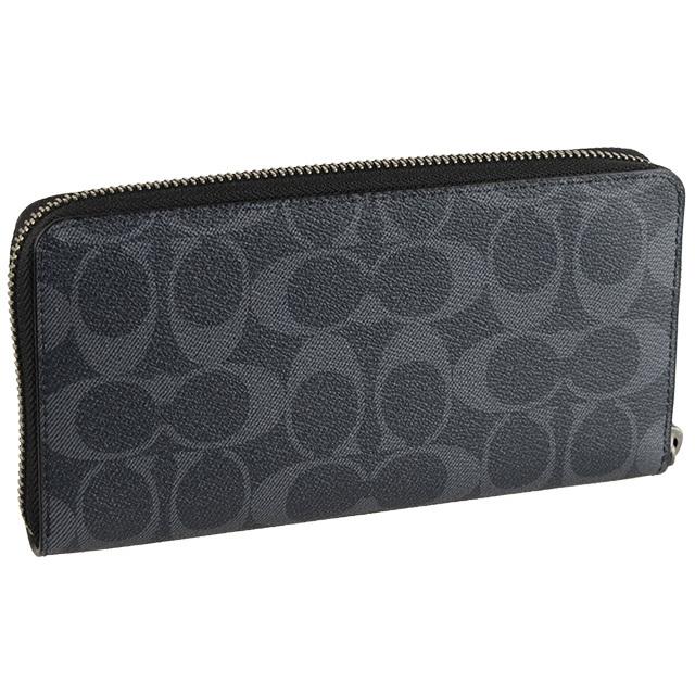 COACH（コーチ） 財布 長財布 ラウンドファスナー メンズ シグネチャー