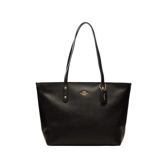 コーチ ウエスト トートバッグ レザー A4可 肩掛け ブラック 良品✨コーチ トートバッグ シティ レザー 肩掛け A4可 ロゴ金具