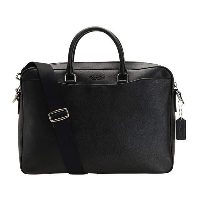 コーチ　COACH ブリーフケース ビジネスバッグ　サフィアーノ　黒　2層式 コーチ COACH ブリーフケース ビジネスバッグ サフィアーノ 黒 2層式