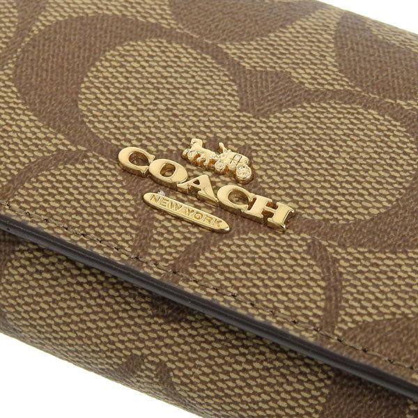 COACH（コーチ） COACH 5連キーケース 鍵入れ ベージュ ライトブラウン