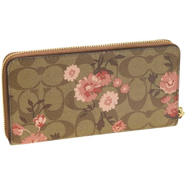COACH（コーチ） 財布 長財布 ラウンドファスナー シグネチャー 花柄