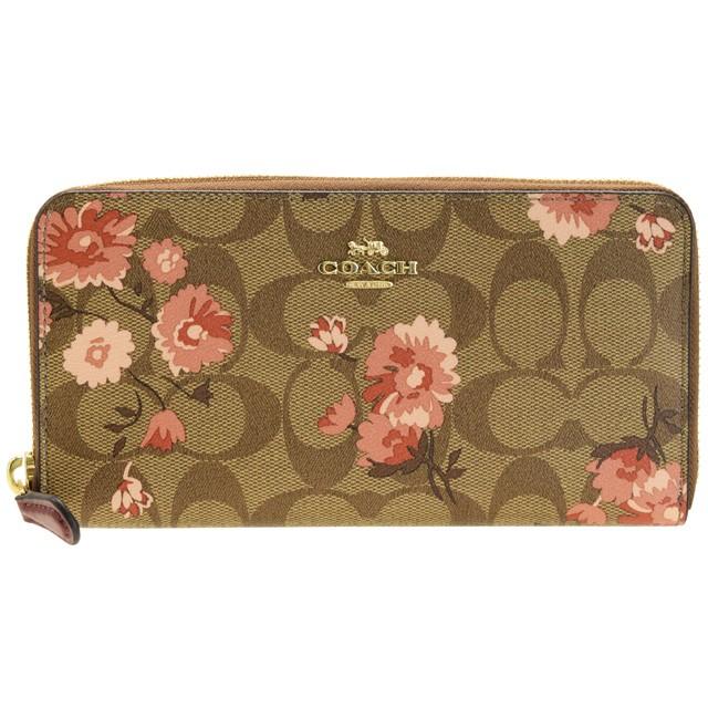 COACH（コーチ） 財布 長財布 ラウンドファスナー シグネチャー 花柄