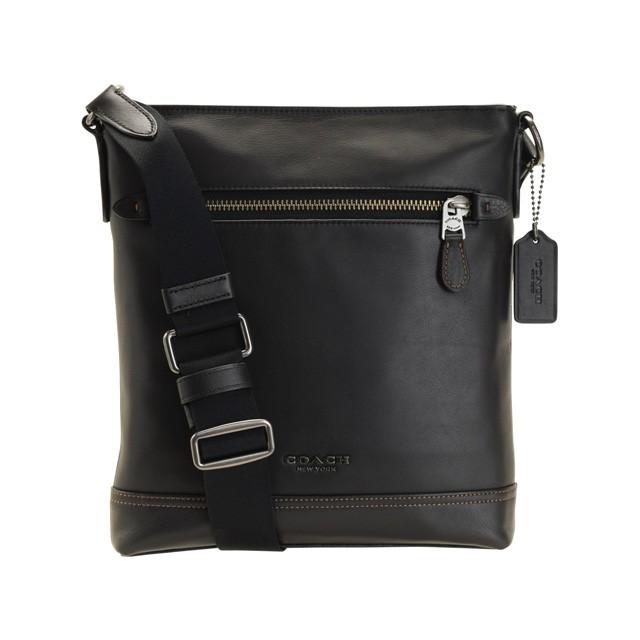 美品　COACH ネイビー レザー ショルダーバッグ F78147 メンズ COACH（コーチ） バッグ ショルダーバッグ 斜めがけ メンズ