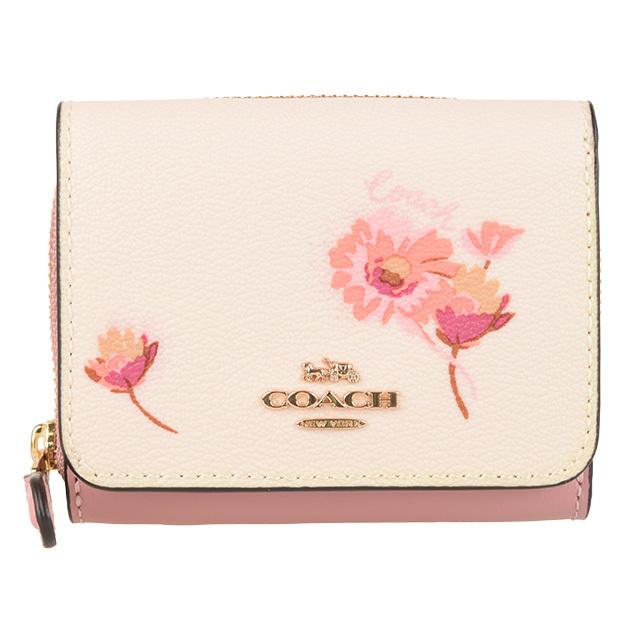 COACH 財布 花柄 がま口 3つ折り COACH（コーチ） 財布 サイフ 新品 フローラル 花柄 二つ折りがま口