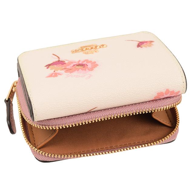 新商品　COACH　コーチ　折り財布　ミニ財布　正規品 COACH（コーチ） 財布 折財布 ミニ コンパクト 花柄 アウトレット