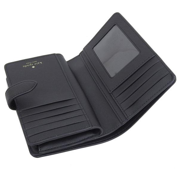 新品 ケイトスペード kate spade 2つ折り財布 MEDIUM BIFOLD WALLET ブラック 黒 kate spade NEW YORK（ケイト・スペード ニューヨーク） ケイト