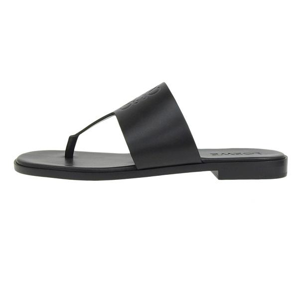 LOEWE（ロエベ） サンダル 靴 レザー ブラック 37 レディース
