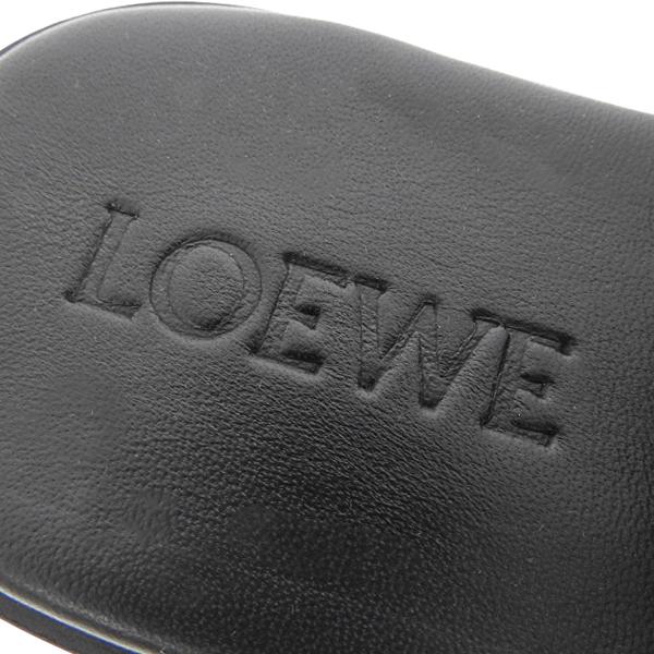 LOEWE（ロエベ） サンダル 靴 レザー ブラック 37 レディース