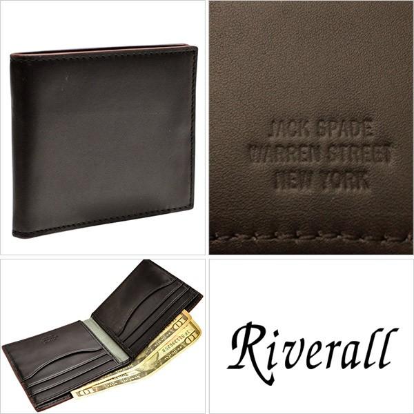 ジャックスペード JACK SPADE メンズ 財布 二つ折り財布 ブラック レザー nyru0758｜riverall-men｜02