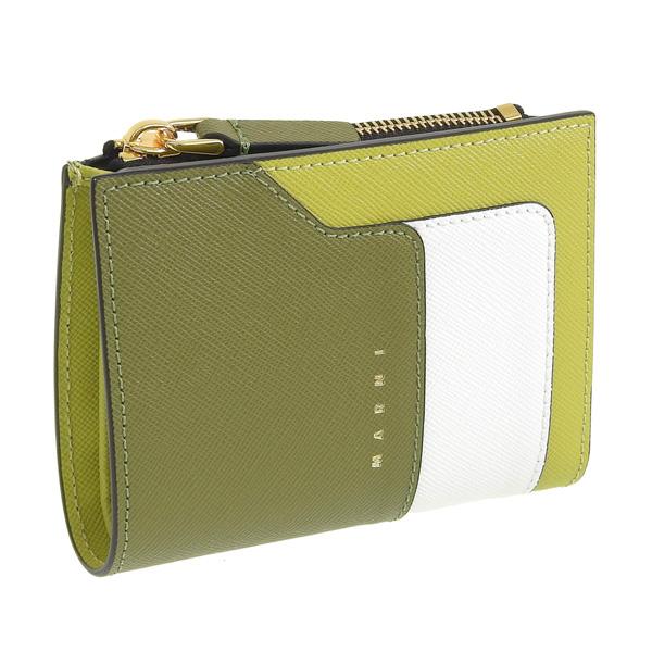 MARNI オリーブグリーン 二つ折り財布 【公式通販】