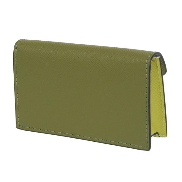 MARNI（マルニ） カードケース 名刺入れ レザー グリーン ホワイト