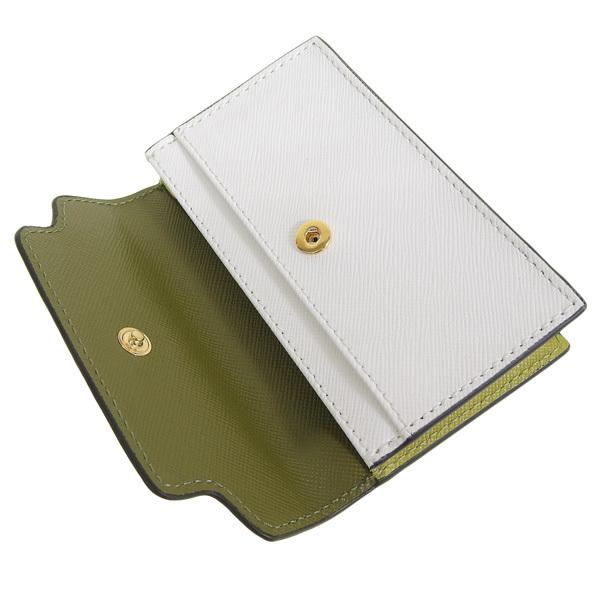MARNI（マルニ） カードケース 名刺入れ レザー グリーン ホワイト