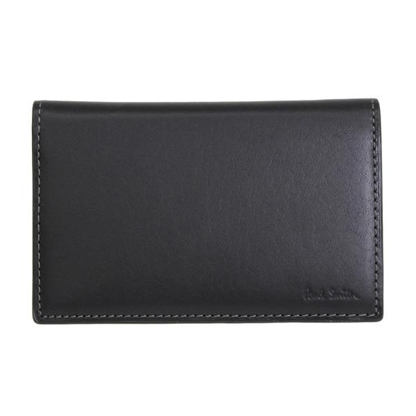 ポール スミス PAUL SMITH カードケース 名刺入れ 小物 レザー ブラック メンズ psmc0168 アウトレット psmc0168FASCINO(ファッシノ)Yahoo!店